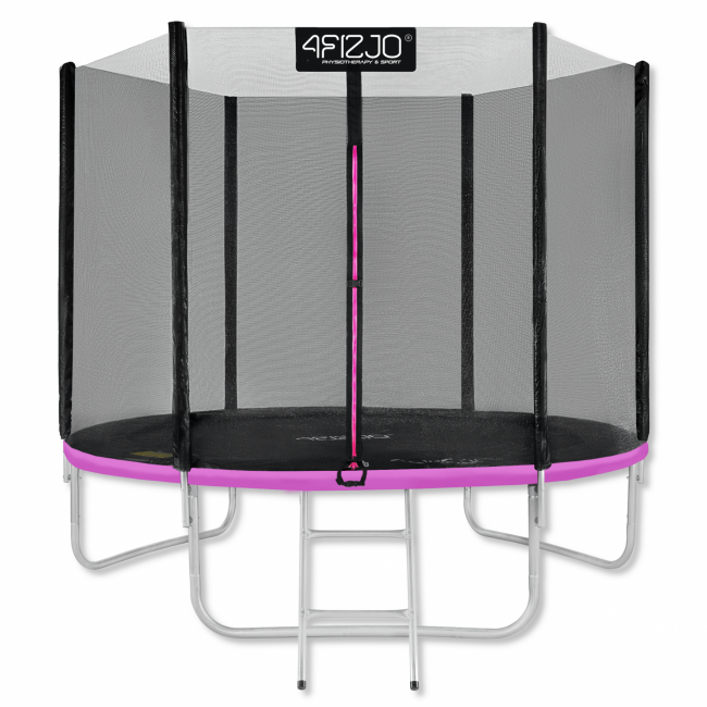 Батут с внешней сеткой 4FIZJO Classic 8FT 252 см 4FJ0305 Black/Pink