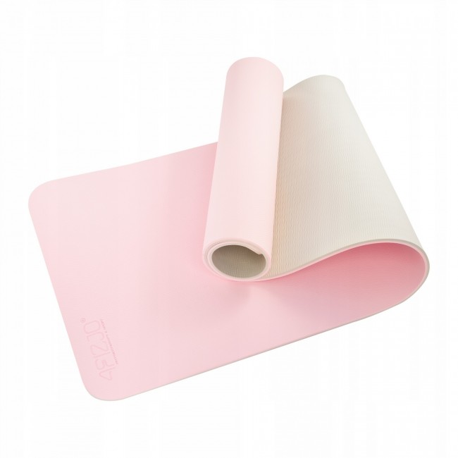 Коврик (мат) спортивный 4FIZJO TPE 180 x 60 x 0.6 см для йоги и фитнеса Pink/Grey (P-5907739317063)