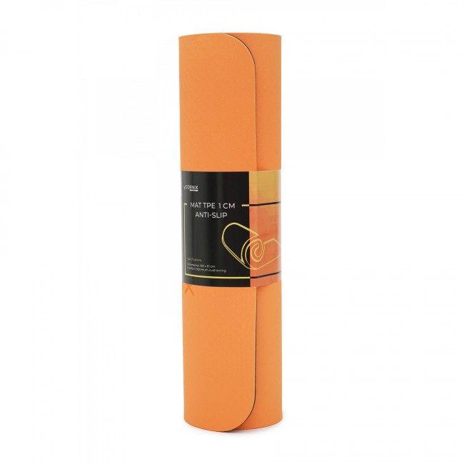 Коврик спортивный Cornix TPE 183 x 61 x 1 cм для йоги и фитнеса XR-0091 Orange/Black