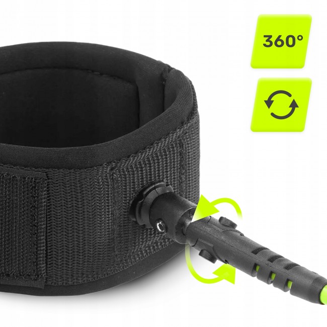 Лиш страховочный для SUP доски TSUNAMI SUP-Leash Black/Green (P-5907739316479)
