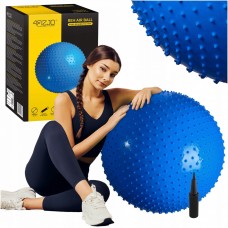 Мяч для фитнеса (фитбол) 4FIZJO 65 см массажный Anti-Burst Blue (P-5905973400213)
