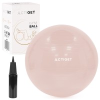 М'яч для фітнесу (фітбол) Actiget 65 см із насосом ACT0143 Light Pink