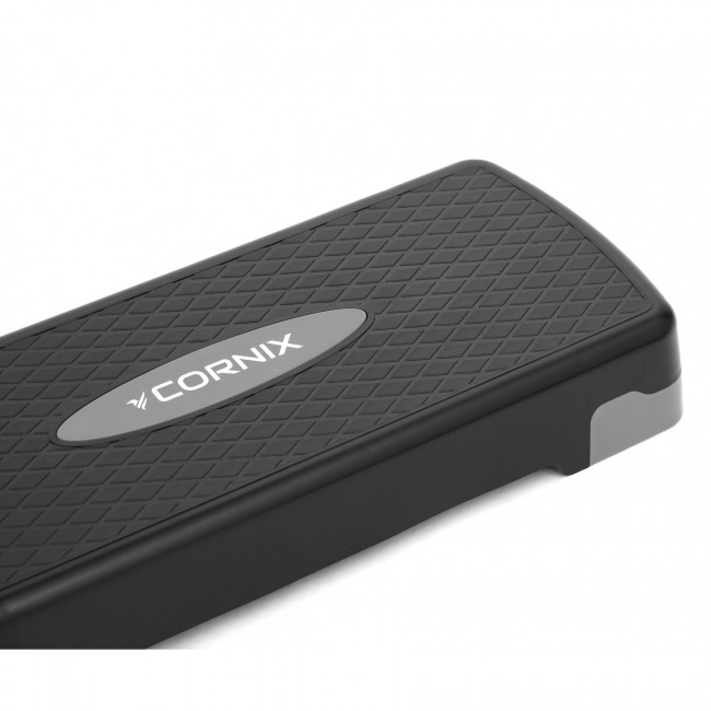 Степ-платформа 2-ступінчаста Cornix 68 х 28 х 10-15 см XR-0189 Black/Grey