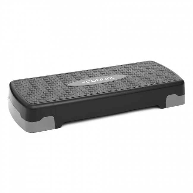 Степ-платформа 2-ступінчаста Cornix 68 х 28 х 10-15 см XR-0189 Black/Grey Степ-платформа 2-ступінчаста Cornix 68 х 28 х 10-15 см XR-0189 Black/Grey