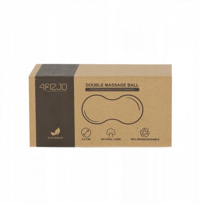 Масажний м'яч подвійний 4FIZJO Lacrosse DuoBall Cork 6.5 x 13.5 см (P-5907739319586)