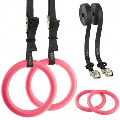 Гімнастичні кільця 4FIZJO з ABS пластику, регульовані Pink (P-5907739314888)