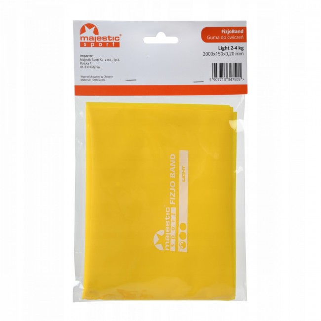 Стрічка-еспандер Majestic Sport FizjoBand 200 х 15 см для спорту та реабілітації 2-4 кг 34750