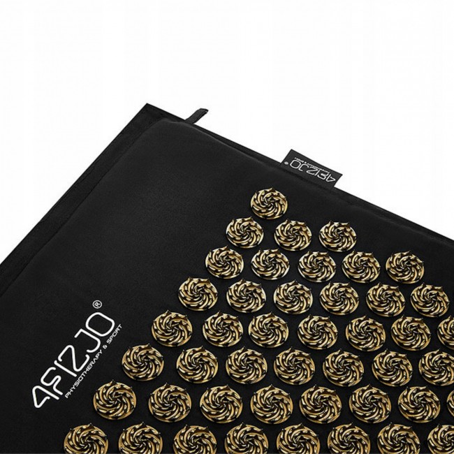 Коврик акупунктурный с подушкой 4FIZJO Ergo Mat XL Аппликатор Кузнецова Black/Gold (P-5907739313843)
