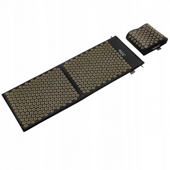 Коврик акупунктурный с подушкой 4FIZJO Ergo Mat XL Аппликатор Кузнецова Black/Gold (P-5907739313843)