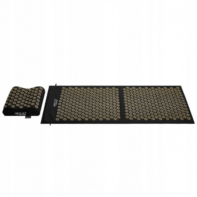 Коврик акупунктурный с подушкой 4FIZJO Ergo Mat XL Аппликатор Кузнецова Black/Gold (P-5907739313843)