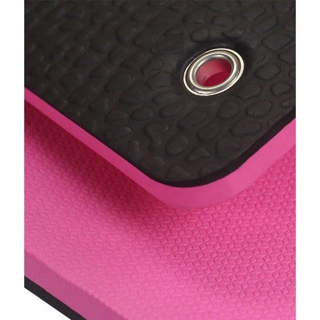 Килимок для йоги та фітнесу Majestic Sport Club TPE/EVA 17 мм 120 x 60 см M-CB-4283 Pink/Black