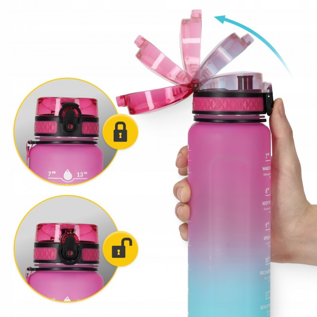 Бутылка для воды спортивная 4FIZJO 1000 мл Pink/Sky Blue (P-5905973400770)