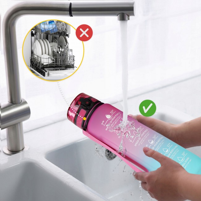 Бутылка для воды спортивная 4FIZJO 1000 мл Pink/Sky Blue (P-5905973400770)