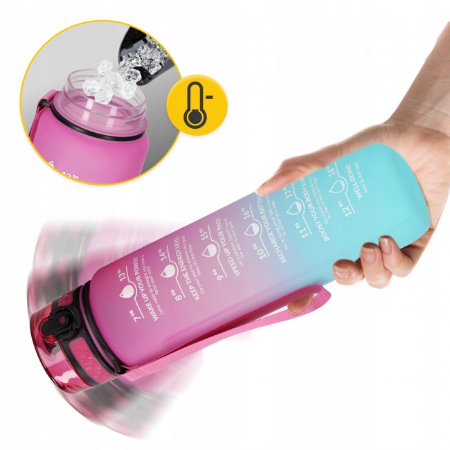 Бутылка для воды спортивная 4FIZJO 1000 мл Pink/Sky Blue (P-5905973400770)