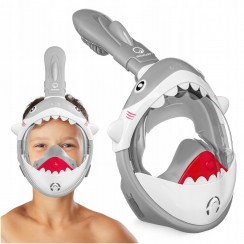 Маска для снорклинга TSUNAMI Shark полнолицевая, детская Grey (P-5905973405447)
