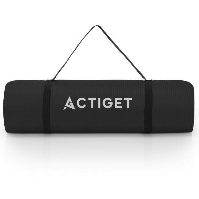 Коврик спортивный Actiget NBR 183 x 61 x 1.5 см для йоги и фитнеса ACT0016 Black