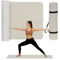 Коврик спортивный Actiget TPE 183 x 61 x 0.6 см для йоги и фитнеса ACT0025 Biege/Grey