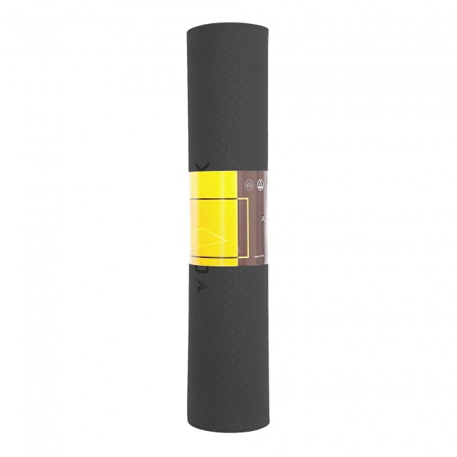 Килимок спортивний Cornix TPE 183 x 61 x 0.6 см для йоги та фітнесу XR-0350 Black