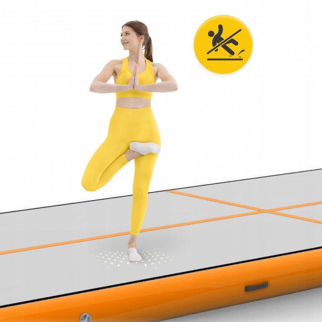 Мат надувной гимнастический 4FIZJO Air Track Mat 500 x 200 x 20 см White/Orange (P-5907739312051)