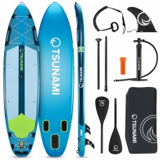 Надувна SUP дошка (САП борд) TSUNAMI PRO 350 см з веслом T15 (P-5905973405638)