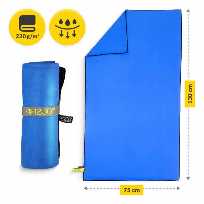Спортивний рушник 4FIZJO 130 x 75 см з мікрофібри Blue (P-5907739317254)