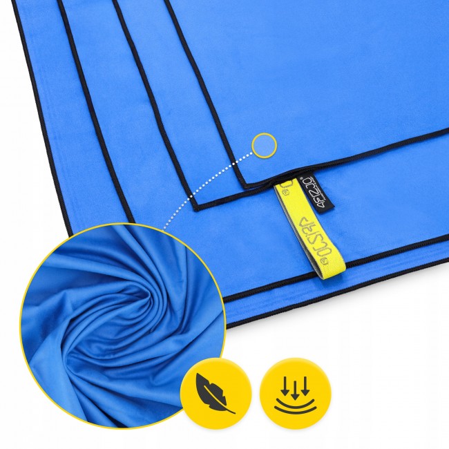 Спортивний рушник 4FIZJO 130 x 75 см з мікрофібри Blue (P-5907739317254)