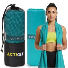 Полотенце спортивное Actiget 180 x 100 см из микрофибры ACT0195 Turquoise