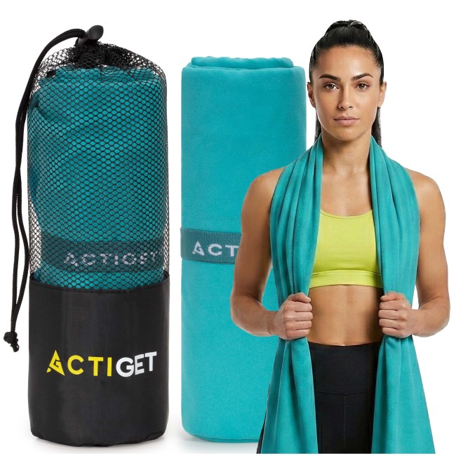Спортивний рушник Actiget 180 x 100 см з мікрофібри ACT0195 Turquoise