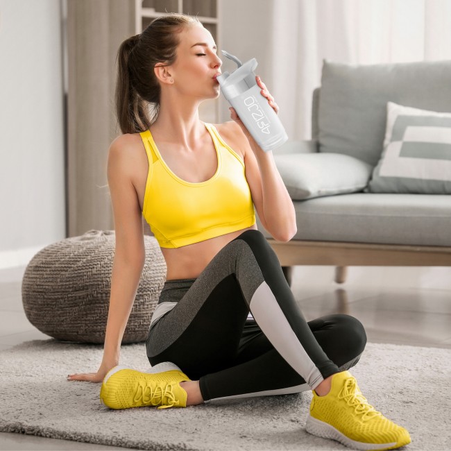 Шейкер спортивный 4FIZJO Ultra 700 мл White (P-5905973407083)