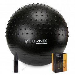 Мяч для фитнеса (фитбол) Cornix 65 см полумассажный Anti-Burst XR-0474 Black