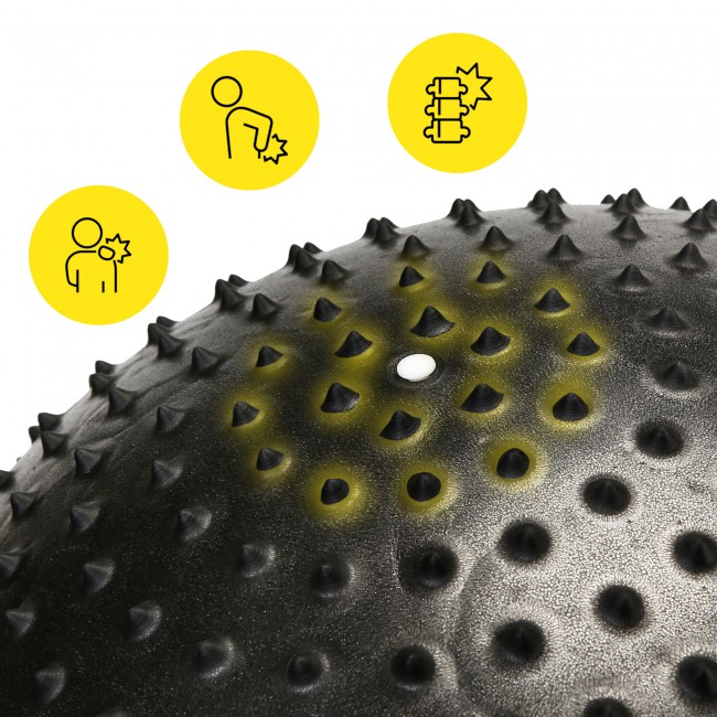 Мяч для фитнеса (фитбол) Cornix 65 см полумассажный Anti-Burst XR-0474 Black