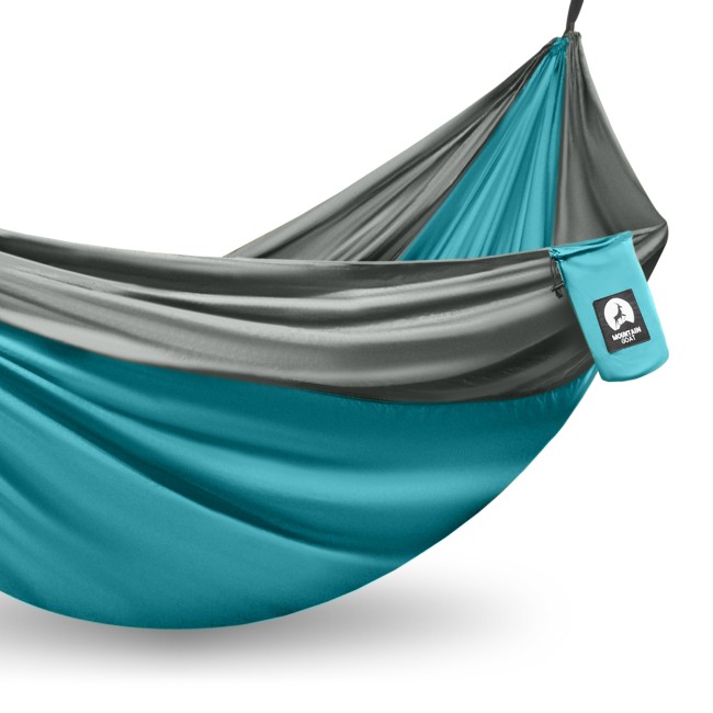 Туристичний гамак Mountain Goat 300 x 200 см двомісний, підвісний Grey/Turquoise (P-5905973407977)