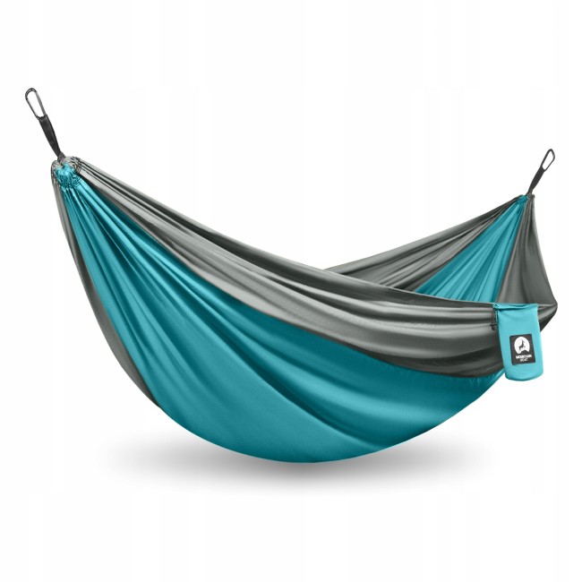 Туристичний гамак Mountain Goat 300 x 200 см двомісний, підвісний Grey/Turquoise (P-5905973407977)