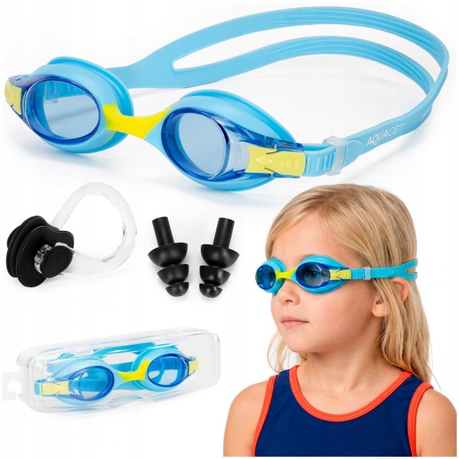 Очки для плавания Aquaget детские AQ0014 Sky Blue