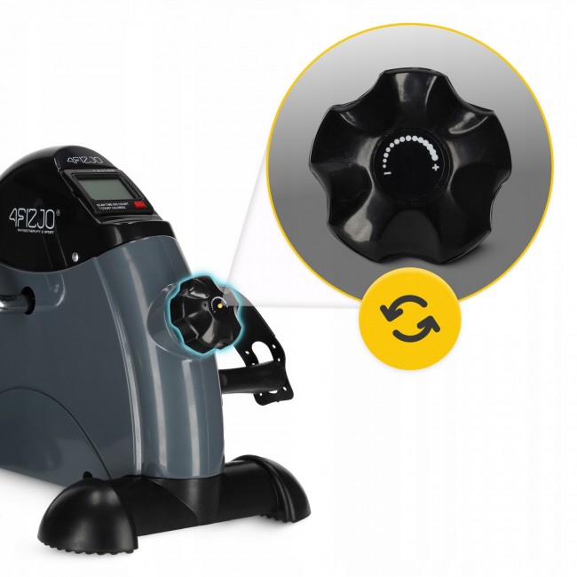 Міні велотренажер 4FIZJO Active 2 в 1 для рук та ніг Grey/Black (P-5905973401708)