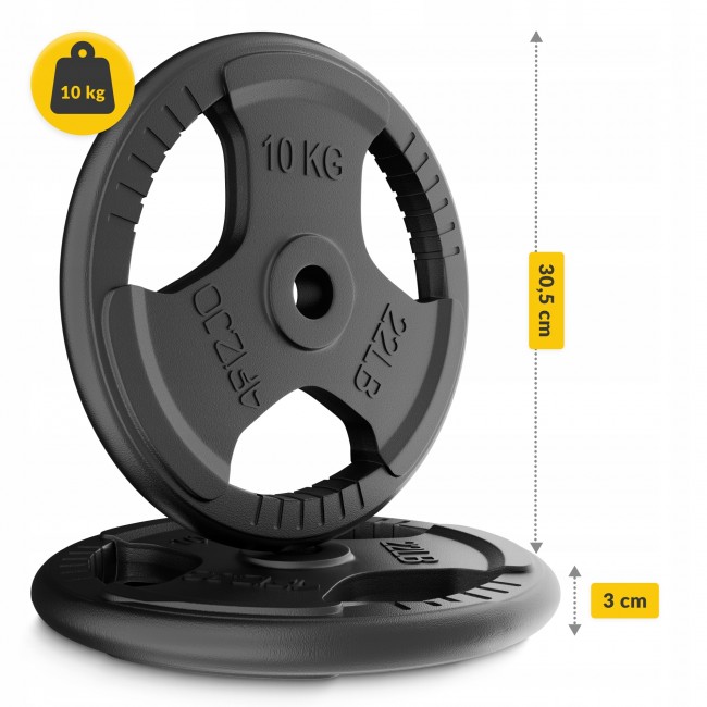 Диск металлический 4FIZJO 2 x 10 кг 26 мм Black (P-5905973401388)