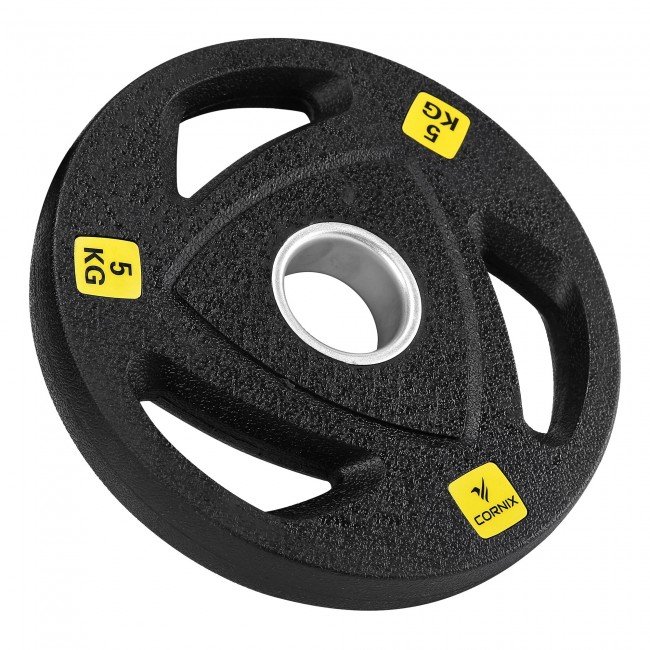Диск олімпійський Cornix 1 x 5 кг 51 мм металевий прогумований XR-0425 Black