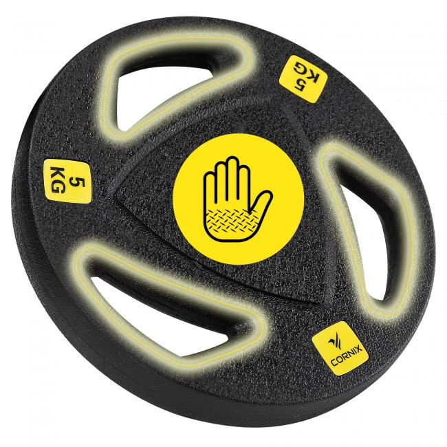 Диск олімпійський Cornix 1 x 5 кг 51 мм металевий прогумований XR-0425 Black