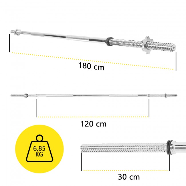 Гриф для штанги прямої Cornix 180 см 25 мм XR-0412