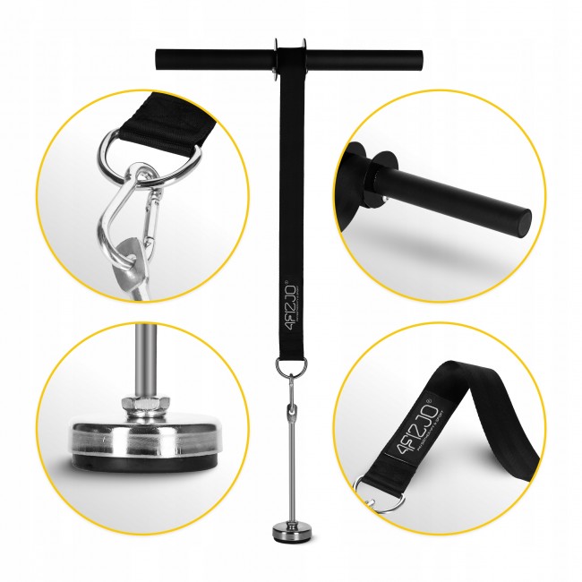 Тренажер для запястий и предплечий 4FIZJO Wrist Roller Black (P-5905973400350)