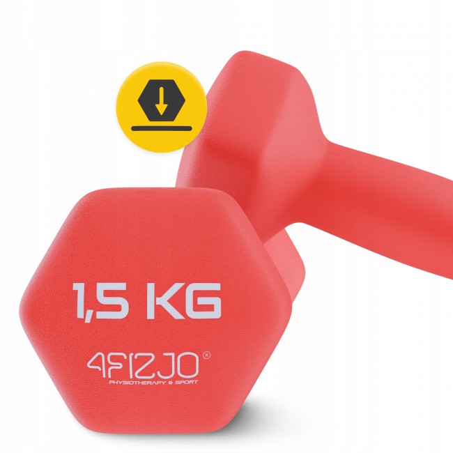Гантелі для фітнесу вінілові 4FIZJO Classic 2 x 1.5 кг (P-5907739311962)