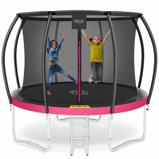 Батут с внутренней сеткой 4FIZJO PRO 10FT 312 см Black/Pink (P-5907739314604)