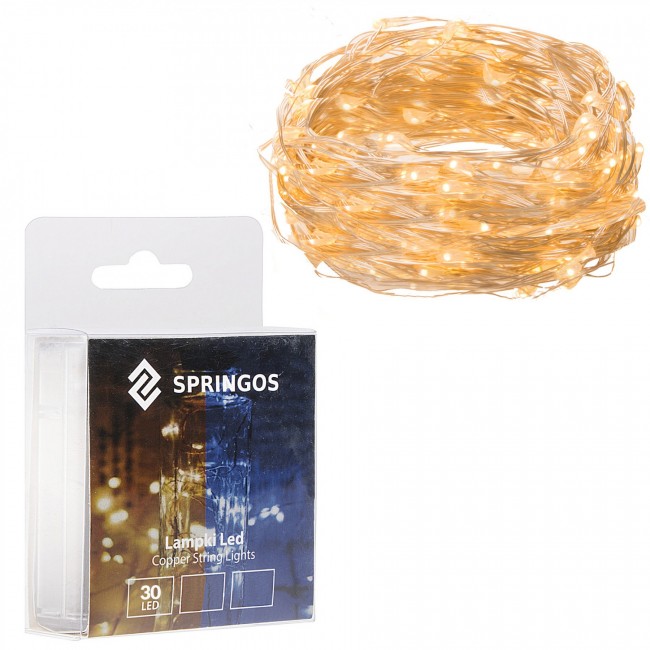 Гирлянда на батарейках Springos 2.9 м 30 LED CL0121 Warm White
