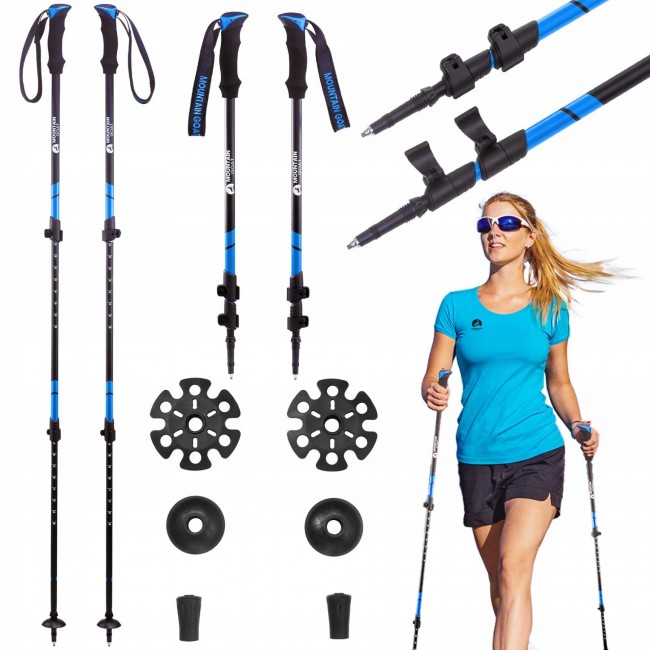 Трекінгові палиці Mountain Goat Peak+ 60-135 см Black/Blue (P-5907739318268) Трекінгові палиці Mountain Goat Peak+ 60-135 см Black/Blue (P-5907739318268)