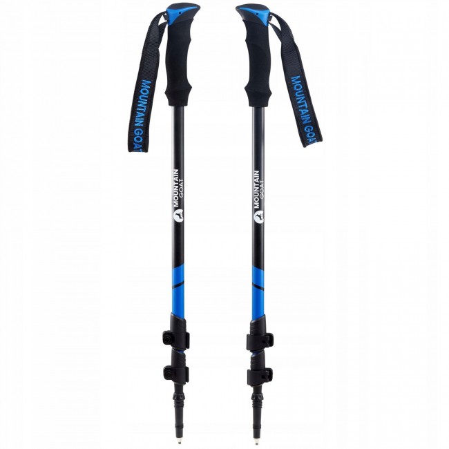 Трекінгові палиці Mountain Goat Peak+ 60-135 см Black/Blue (P-5907739318268)