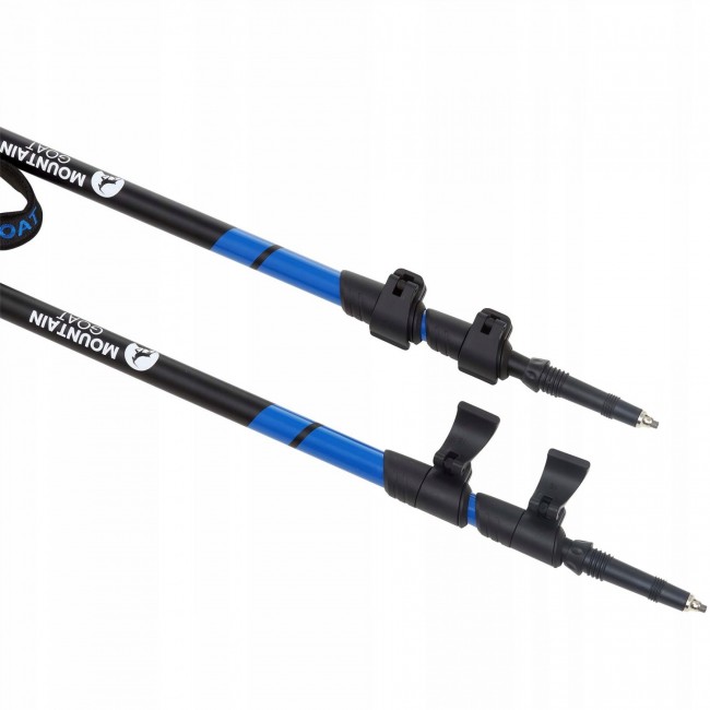 Трекінгові палиці Mountain Goat Peak+ 60-135 см Black/Blue (P-5907739318268)