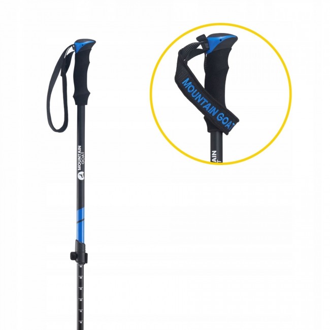 Трекінгові палиці Mountain Goat Peak+ 60-135 см Black/Blue (P-5907739318268)