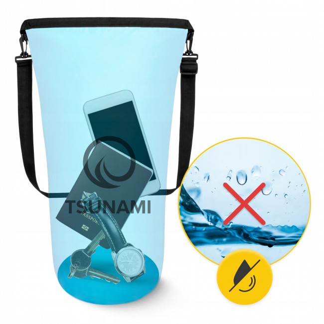 Гермомішок TSUNAMI Dry Pack 20 л водозахисний Sky Blue (P-5905973400022)