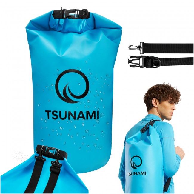 Гермомішок TSUNAMI Dry Pack 20 л водозахисний Sky Blue (P-5905973400022)