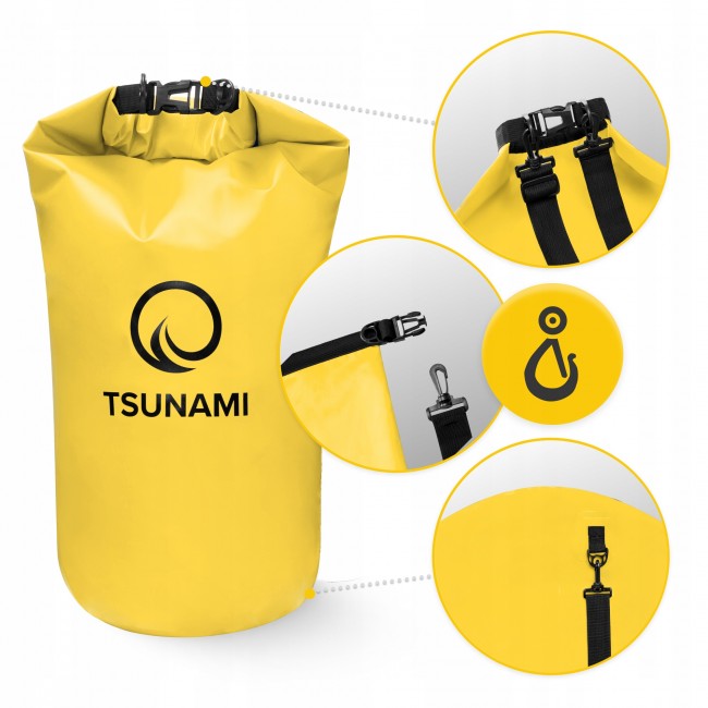 Гермомешок TSUNAMI Dry Pack 30 л водозащитный Yellow (P-5907739314086)